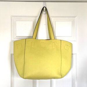Yellow Minimalist Summer Tote Bag No brand Citron handbag purse EUC